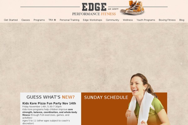 Edge theme site design template sample