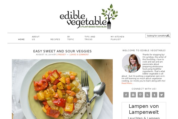 Foodie theme site design template sample