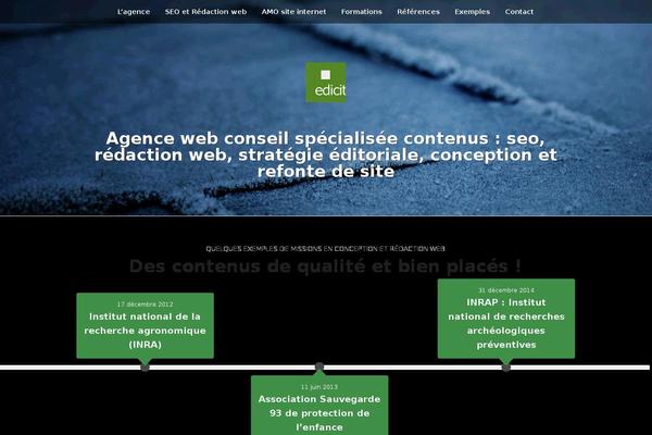 The One Pager theme site design template sample
