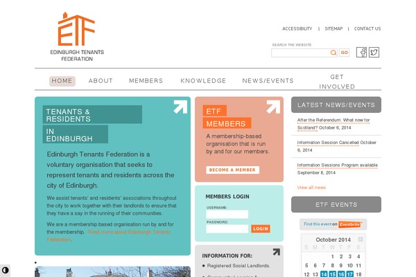 edinburghtenants.org.uk site used Etf