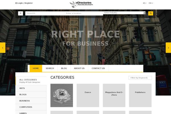 Tempo theme site design template sample