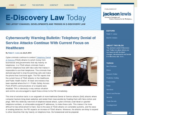 ediscoverylawtoday.com site used Engage-mag