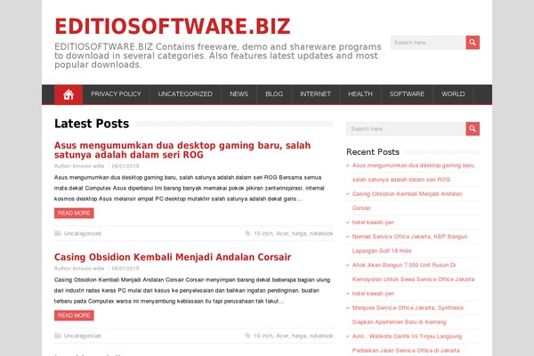MineZine theme site design template sample