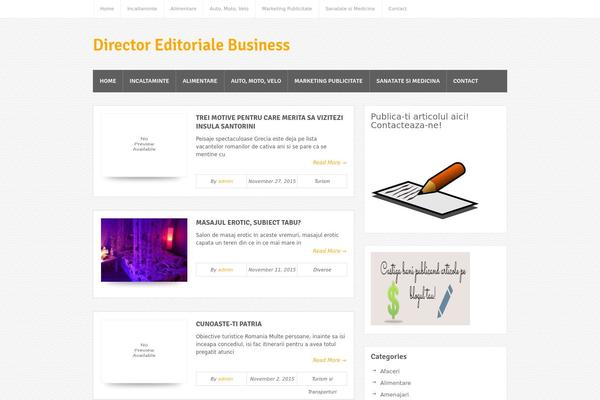 Bloggie theme site design template sample
