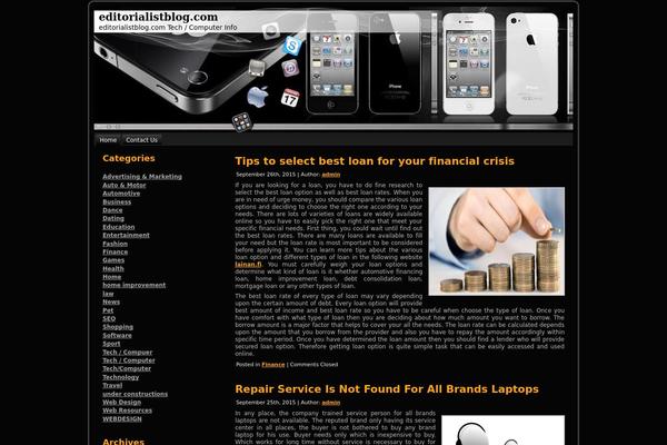 Point theme site design template sample