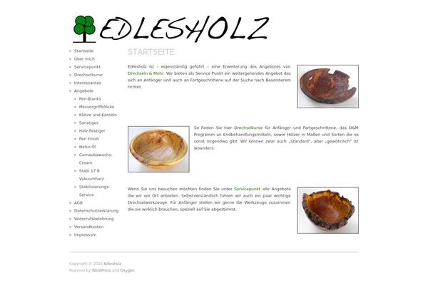 Oxygen theme site design template sample
