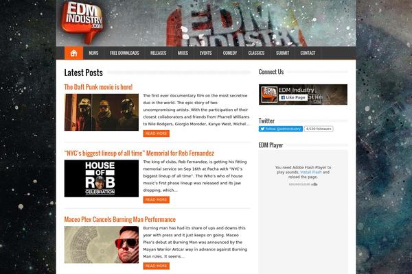 MineZine theme site design template sample