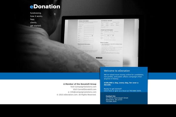 edonation.com site used Campaignsolutions