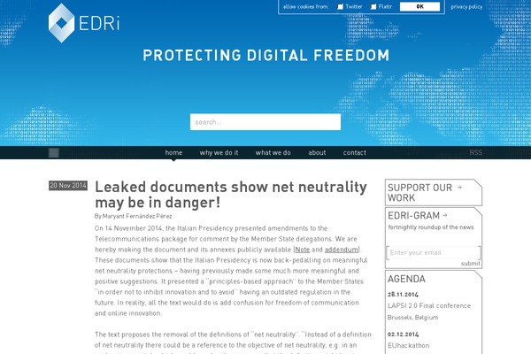edri.org site used Edri