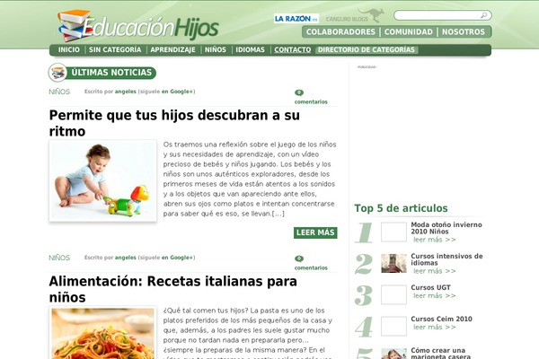 Canguro theme site design template sample