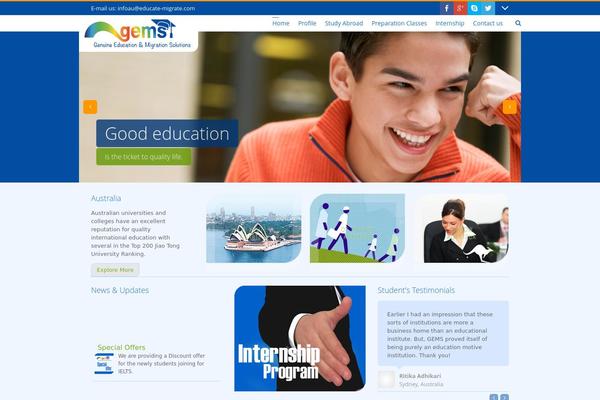 educate-migrate.com site used Gems
