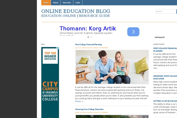Academica theme site design template sample