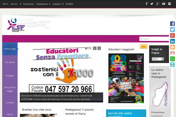 educatorisenzafrontiere.org site used Mazaya
