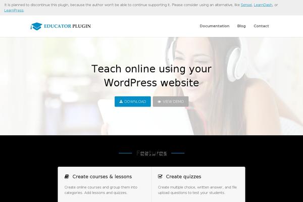 educatorplugin.com site used Educatorplugin