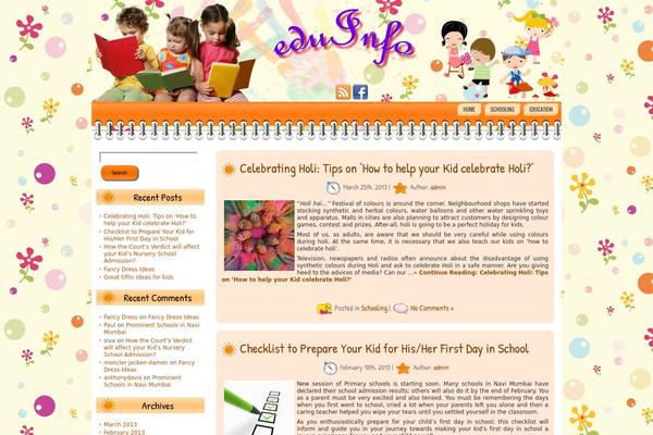 Happychild theme site design template sample