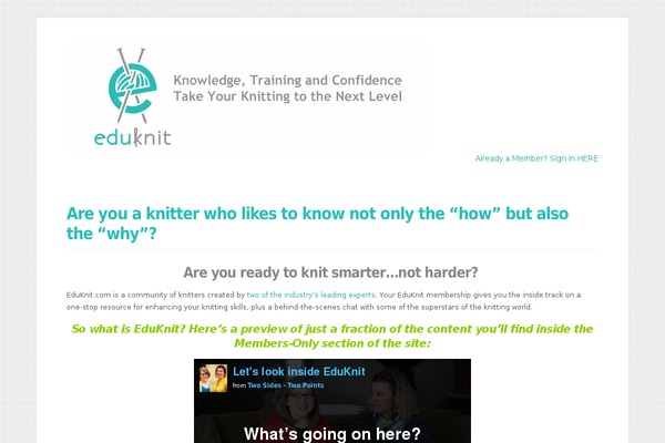 eduknit.com site used Wp Radiance 1.0.3
