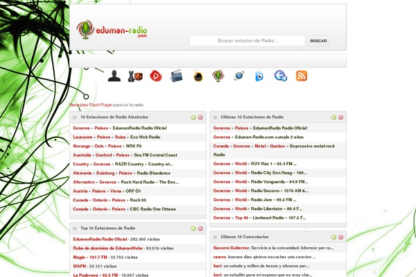 Radio theme site design template sample