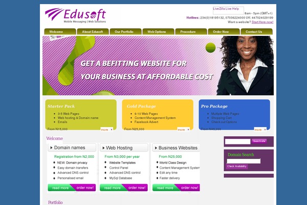 edusoftweb.com site used Glossyblue