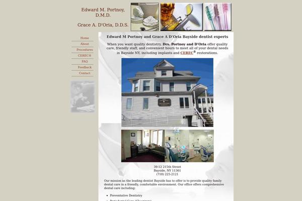 Dental website example screenshot