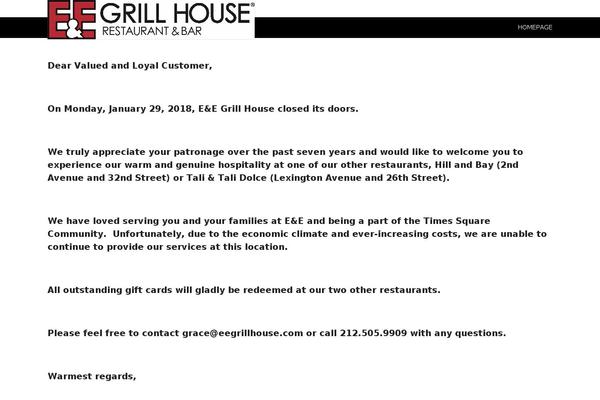 eegrillhouse.com site used Food & Wine Child