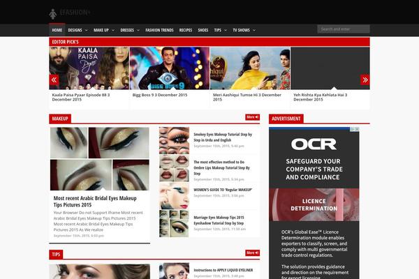 eFashion theme websites examples