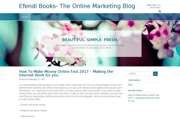 Panoramic theme site design template sample