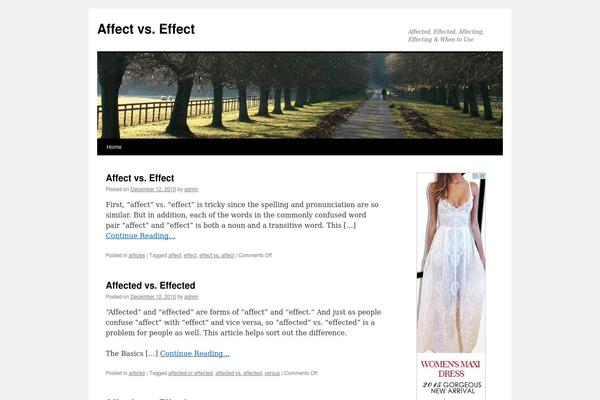 Twenty Ten theme site design template sample