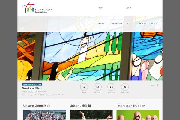 Adorechurch-child theme site design template sample