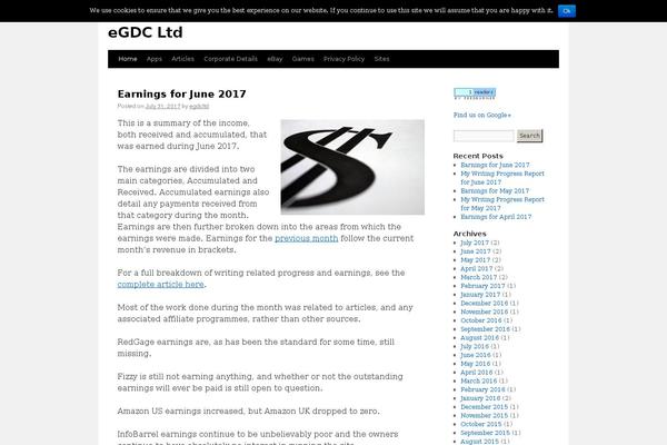 Site using Ebay Sales Lister plugin