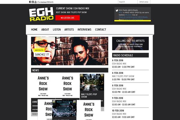 eghradio.com site used Bootstrap-to-wp