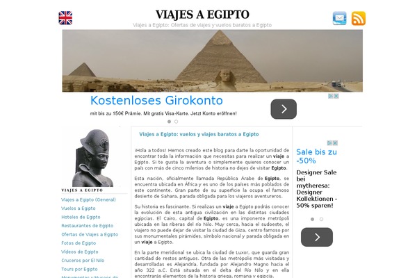 egiptoviajes.org site used Neoclassical
