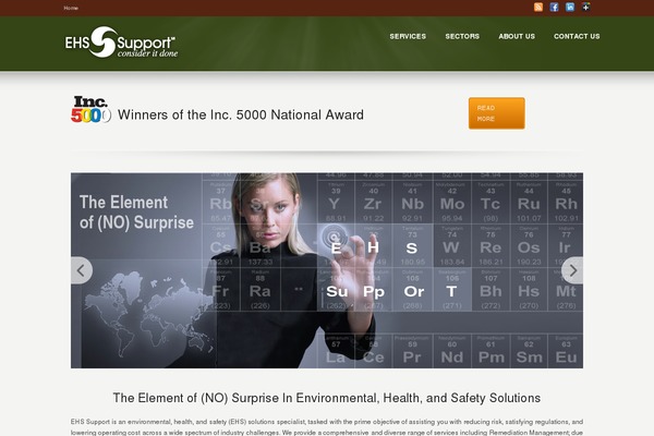 Ehs theme site design template sample