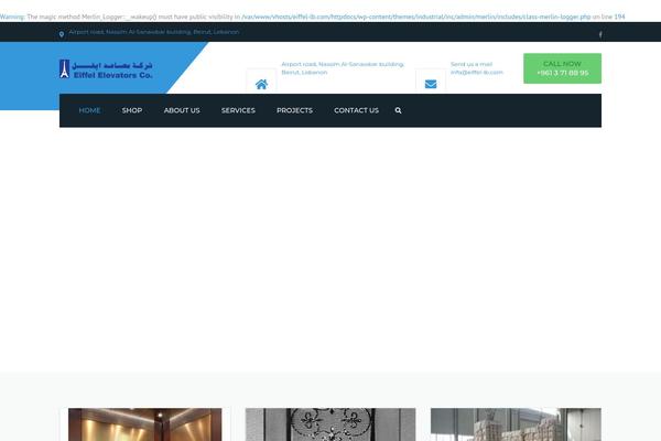 Industrial theme site design template sample