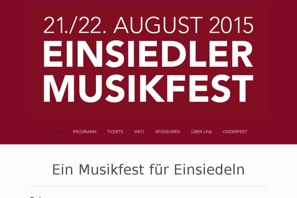 einsiedler-musikfest.ch site used Sublime Press