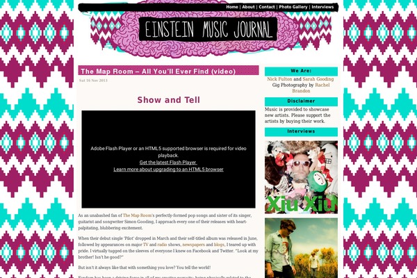 einsteinmusicjournal.co.nz site used Connections Reloaded