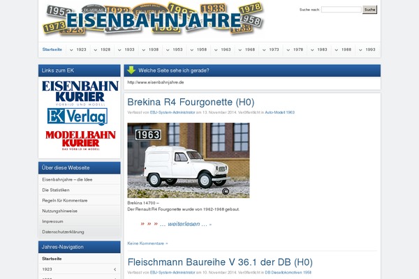 eisenbahnjahre.de site used Yoo_sixthavenue_wp