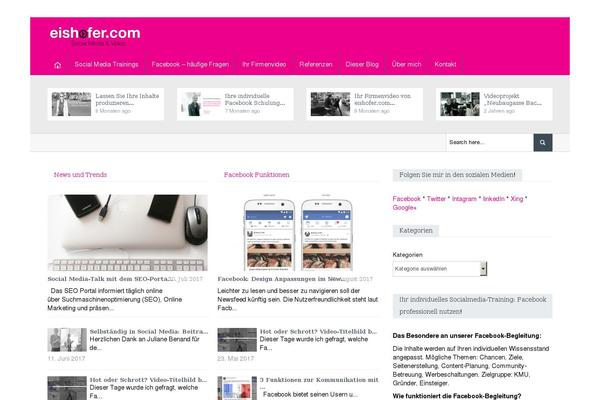 Magazine theme site design template sample