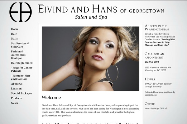 Coiffeur theme site design template sample