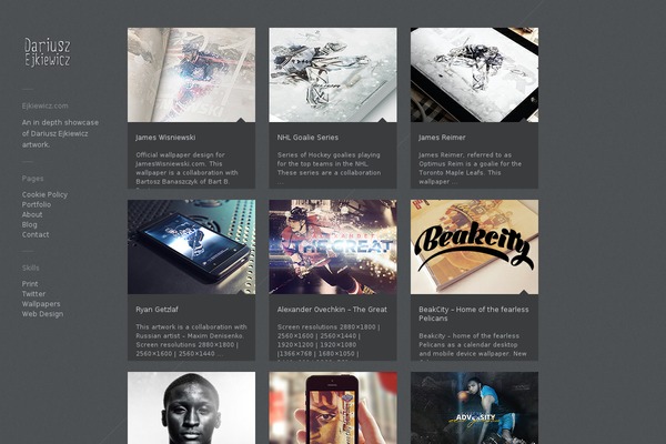 Gridlocked theme site design template sample