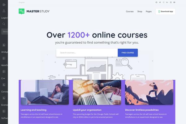 Site using Masterstudy-elementor-widgets plugin