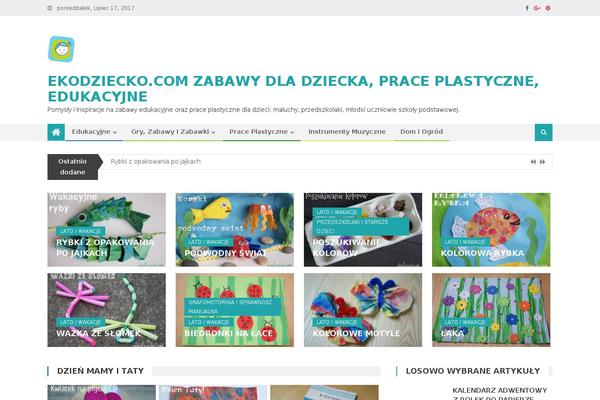 Editorial theme site design template sample