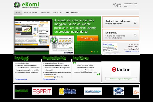 ekomi.it site used Newekomitheme