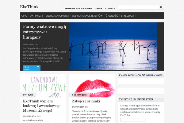 ekothink.pl site used Influencers