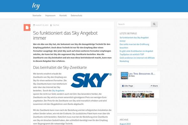Icy theme site design template sample