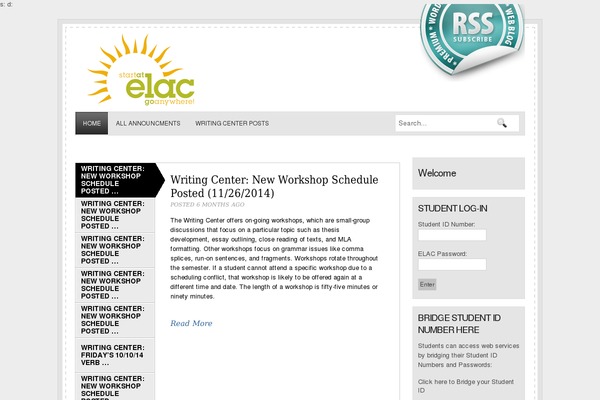 elacstudentservices.org site used Webcreative