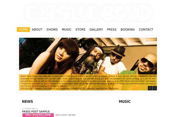 Site using ArtistDataPress plugin