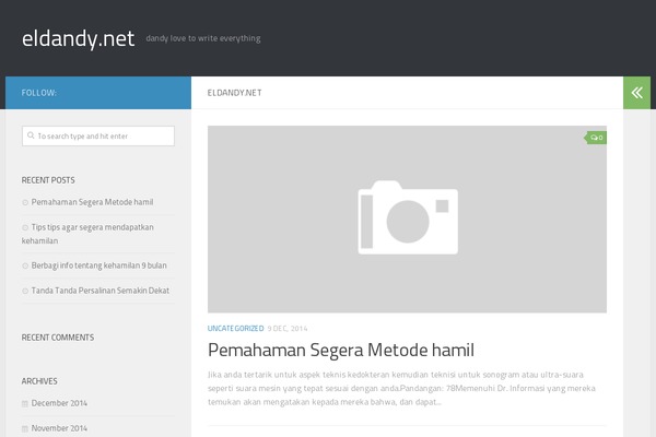 Hueman theme site design template sample