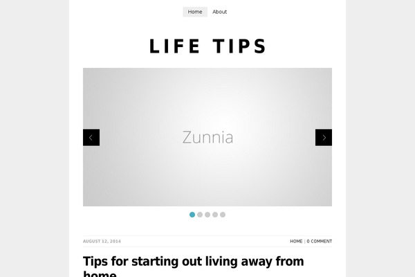 Zinnia theme site design template sample