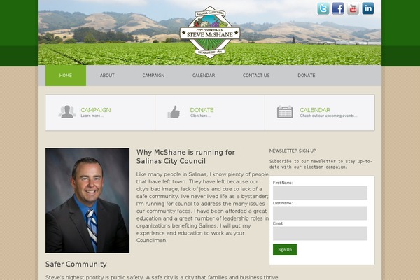 Politician theme site design template sample