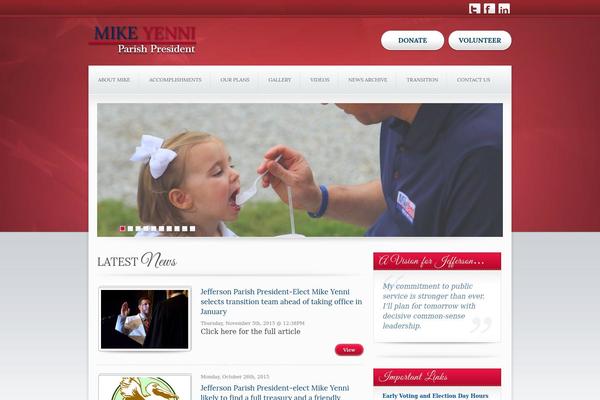 Candidate theme site design template sample